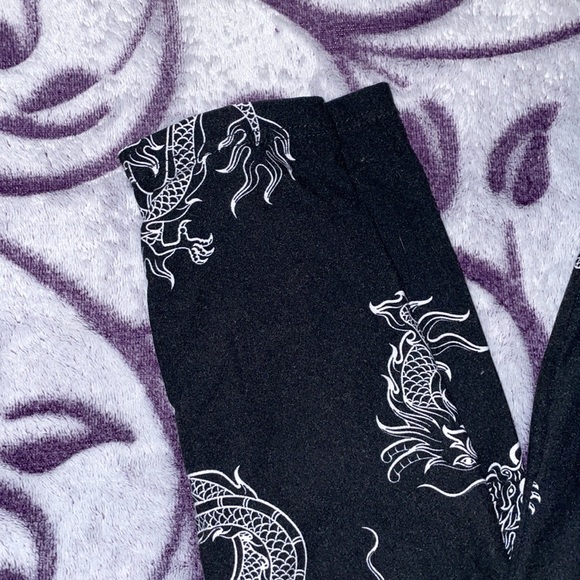 Dragon Print Leggings Streetwear Society XL - Picture 3 of 4
